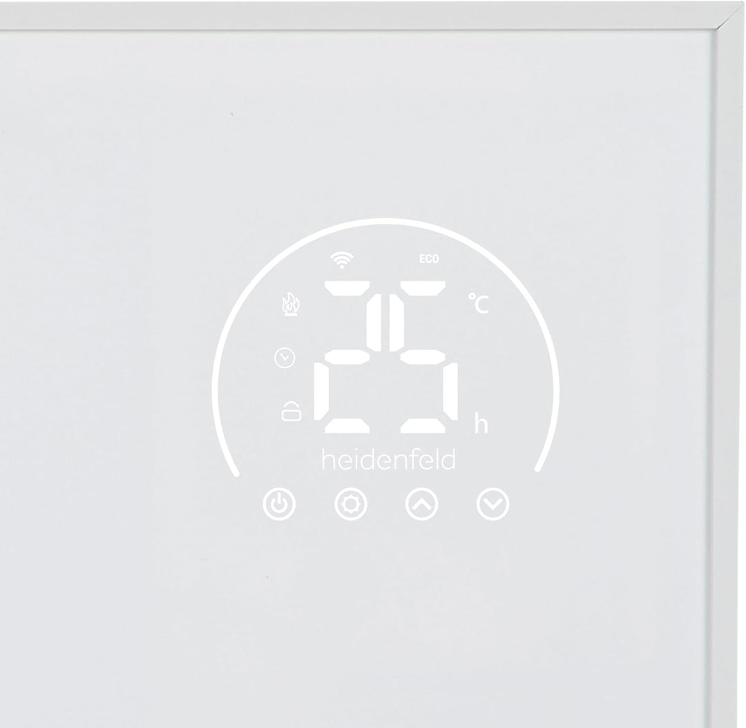 Heidenfeld Infrarotheizung HF-HP140 | 300 Watt bis 10 m² | 3in1 Steuerung via App | Fernbedienung |
