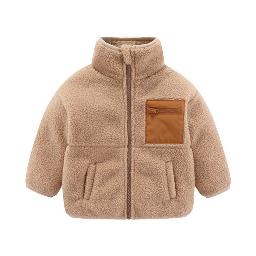 Ybing Teddyjacke Mädchen Warme Fleecejacke Bequem und Weich Plüschjacke mit Taschen Reissverschluss