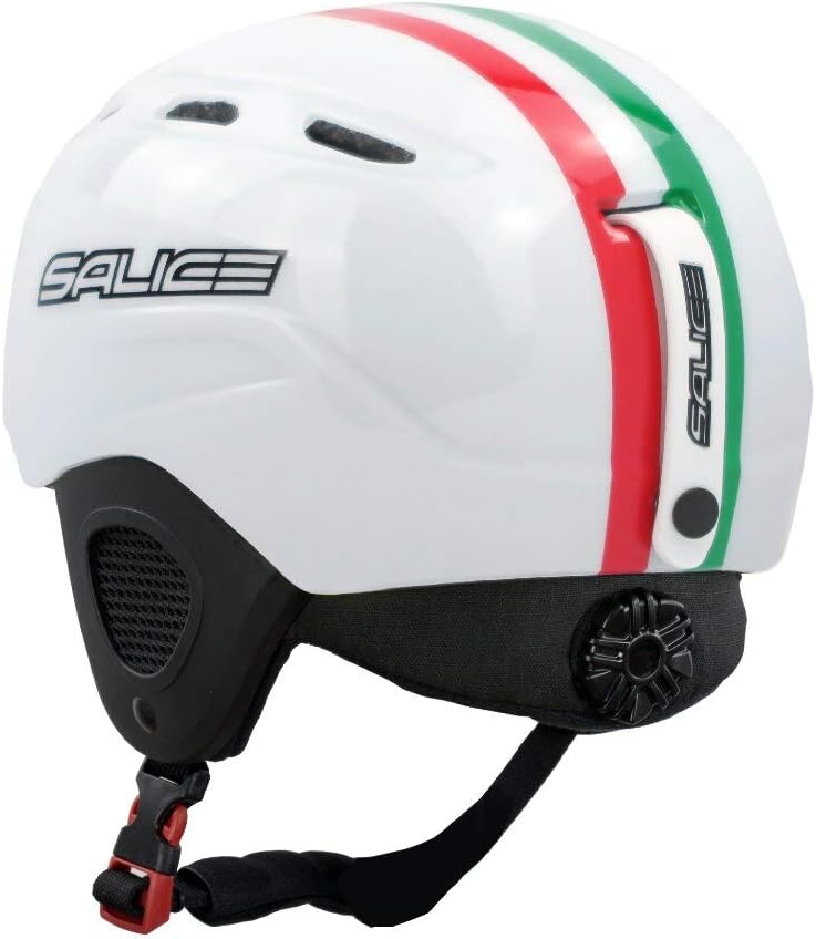 Salice Kid Kinder Skihelm Junior weiss Italien Grösse 48-56 mit Roller, Unisex
