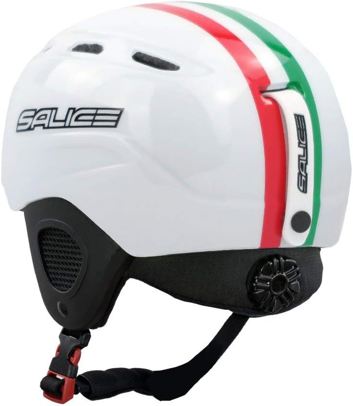 Salice Kid Kinder Skihelm Junior weiss Italien Grösse 48-56 mit Roller, Unisex