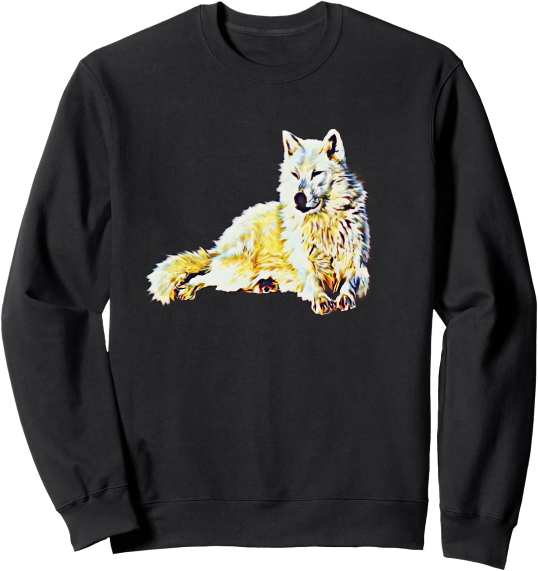 Wolf Motiv Mond Wölfe Sweatshirt