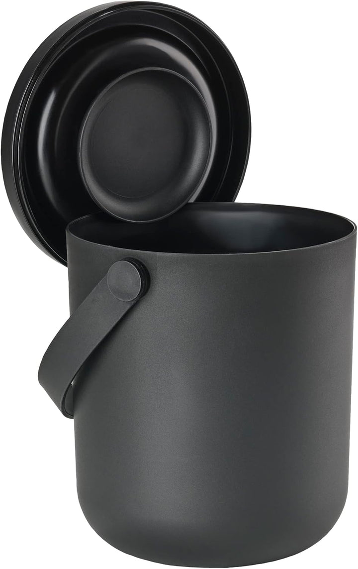 Zone Denmark Circular Bio Mülleimer, Abfallbehälter, Durchm. 16 cm, Höhe 19,5 cm, 3 Liter, Schwarz B
