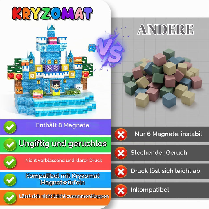 Magnetische Bausteine 200 PCS, Magnetbausteine Kinder ab 3 Jahre, Magnetic Building Blocks für Junge