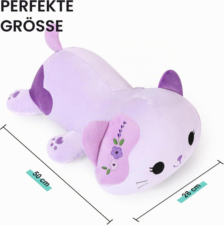 shownicer Plüschtier Katze Kuscheltier Stofftier Kawaii Katze Plüsch Kissen Spielzeug Kätzchen Plüsc