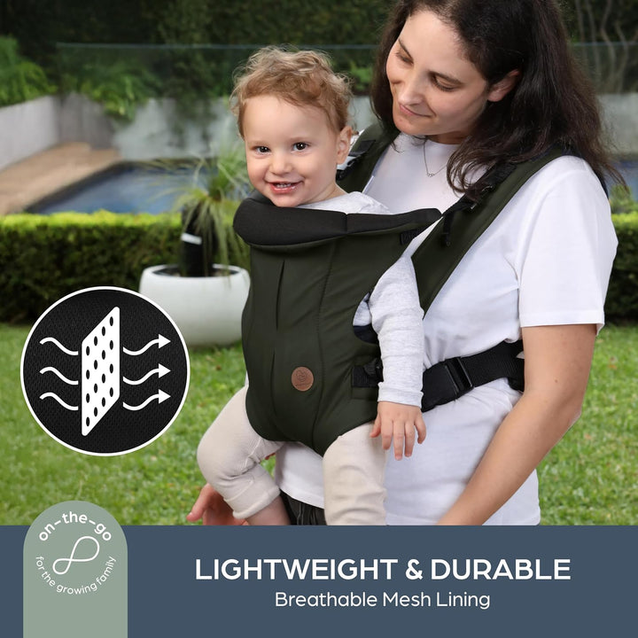 Dreambaby Traveller Hüftfreundliche 3-in-1-Babytrage mit breiter Basis, vorne nach innen, vorne nach