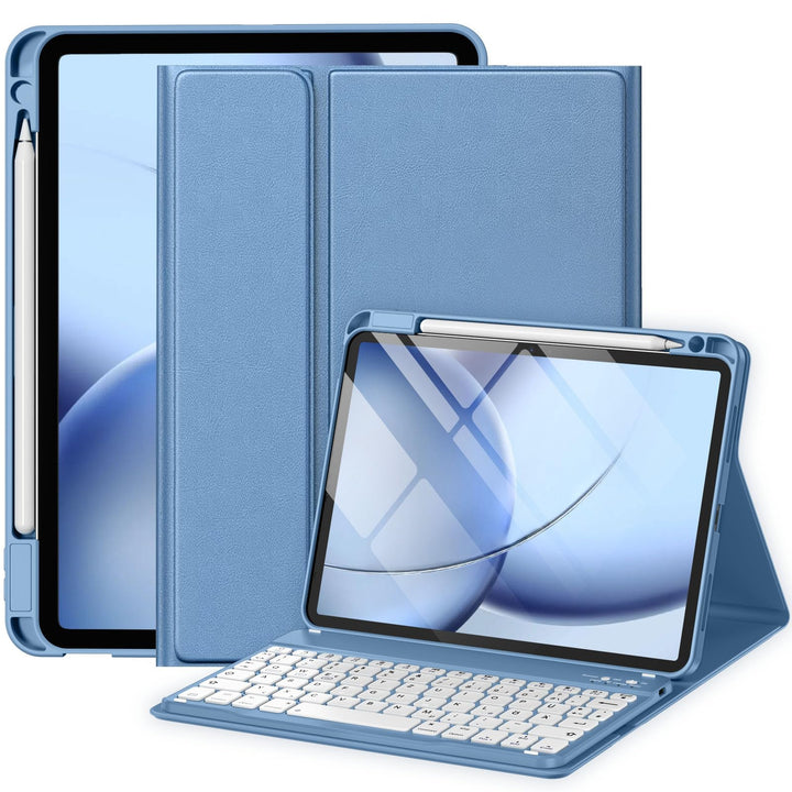Hülle mit Tastatur für iPad Air 11 Zoll M3 2025 M2 2024/Air 5 Generation 2022 4 Gen 2020 10,9 Zoll,