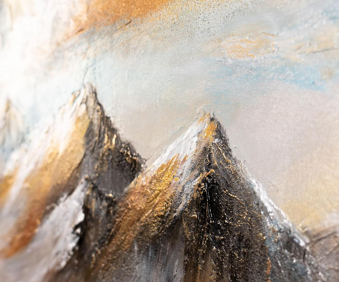 YS-Art Landschaftsmalerei Acryl Gemälde Berge auf Leinwand Moderne bilder set handgemalt Wandbild Wo