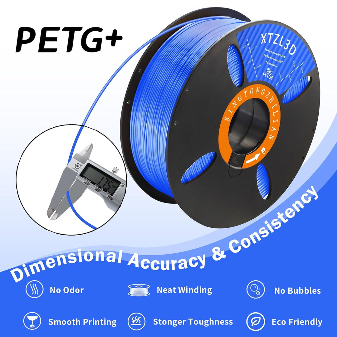 PETG Filament 1.75mm, Speedy Printing Filament, Kompatibel mit den meisten 3D Druckern, Massgenauigk