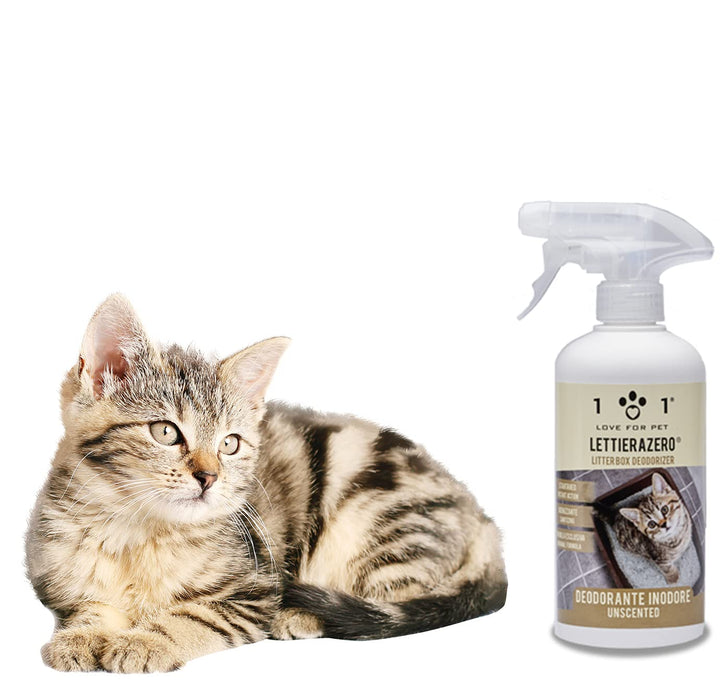 Katzentoiletten Geruchsentferner Spray, 500ml - Deodorant natürlich Gegen Katzenurin und Tiergerüche