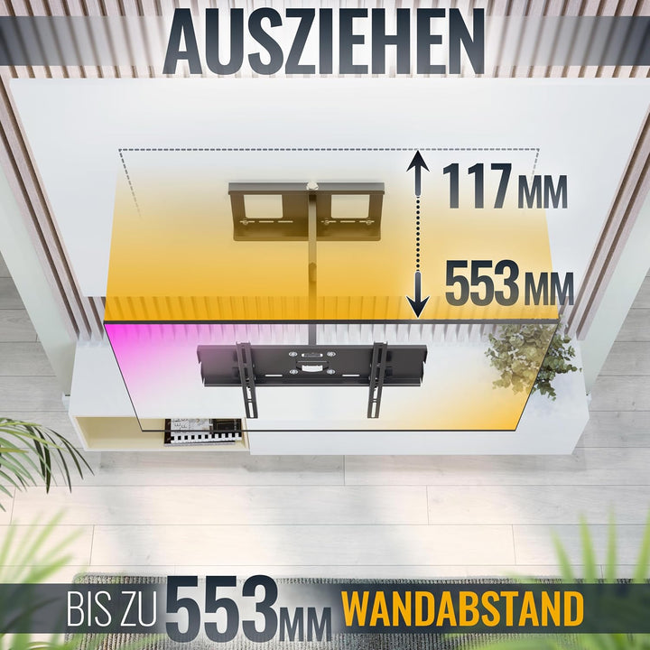 RICOO TV Wandhalterung Fernseher Halterung Fernsehhalterung für Wand Universal für 40-75 Zoll Smart