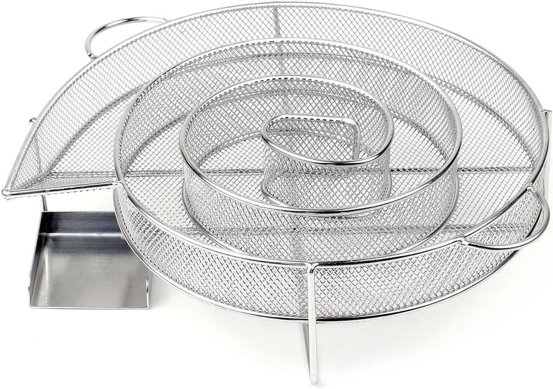 Wiltec BBQ Räucherschnecke aus Edelstahl 16x5cm, Brennzeit bis zu 8 h, Kaltraucherzeuger Kaltrauchge
