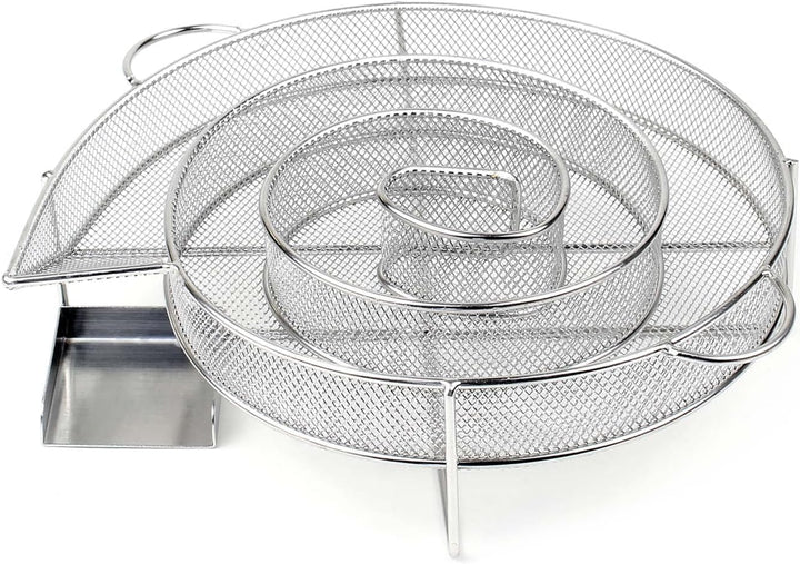 Wiltec BBQ Räucherschnecke aus Edelstahl 16x5cm, Brennzeit bis zu 8 h, Kaltraucherzeuger Kaltrauchge
