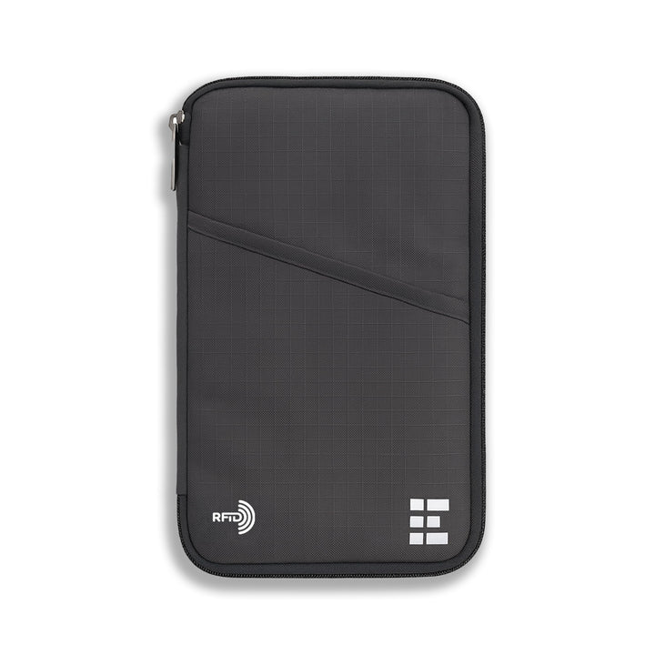 Reisebrieftasche & Familienpasshalter mit RFID-Blockierung, Dokumenten-Organizer, shadow, Einheitsgr