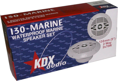 KDX Audio kin183147 – Kit-Lautsprecher (90 W Seeleute, 80 – 22000 Hz) weiss 130-MARINE; 13cm 5", 130