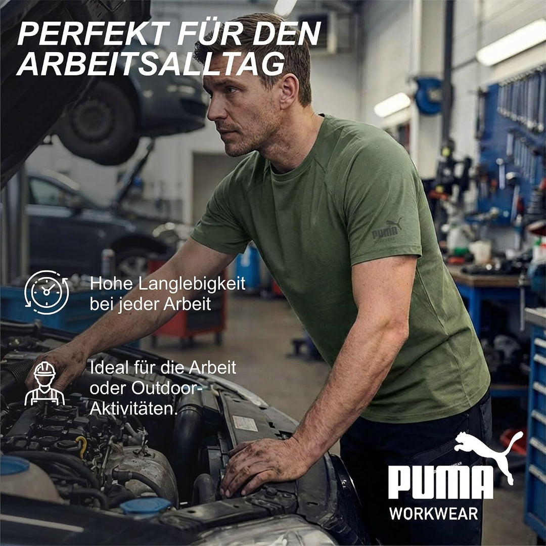PUMA Workwear Herren Shirt aus 100% Baumwolle - Strapazierfähiges und atmungsaktives Gewebe - Bequem