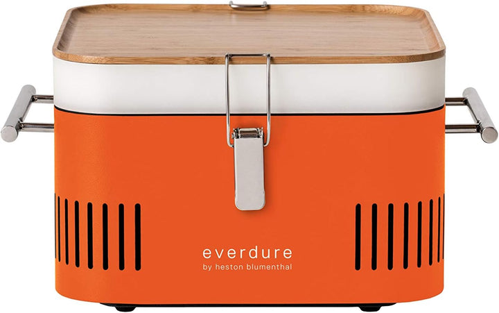 Everdure Cube Tragbarer Holzkohlegrill, Tischgrill, perfekte Heckklappe, Strand, Terrasse, oder Camp
