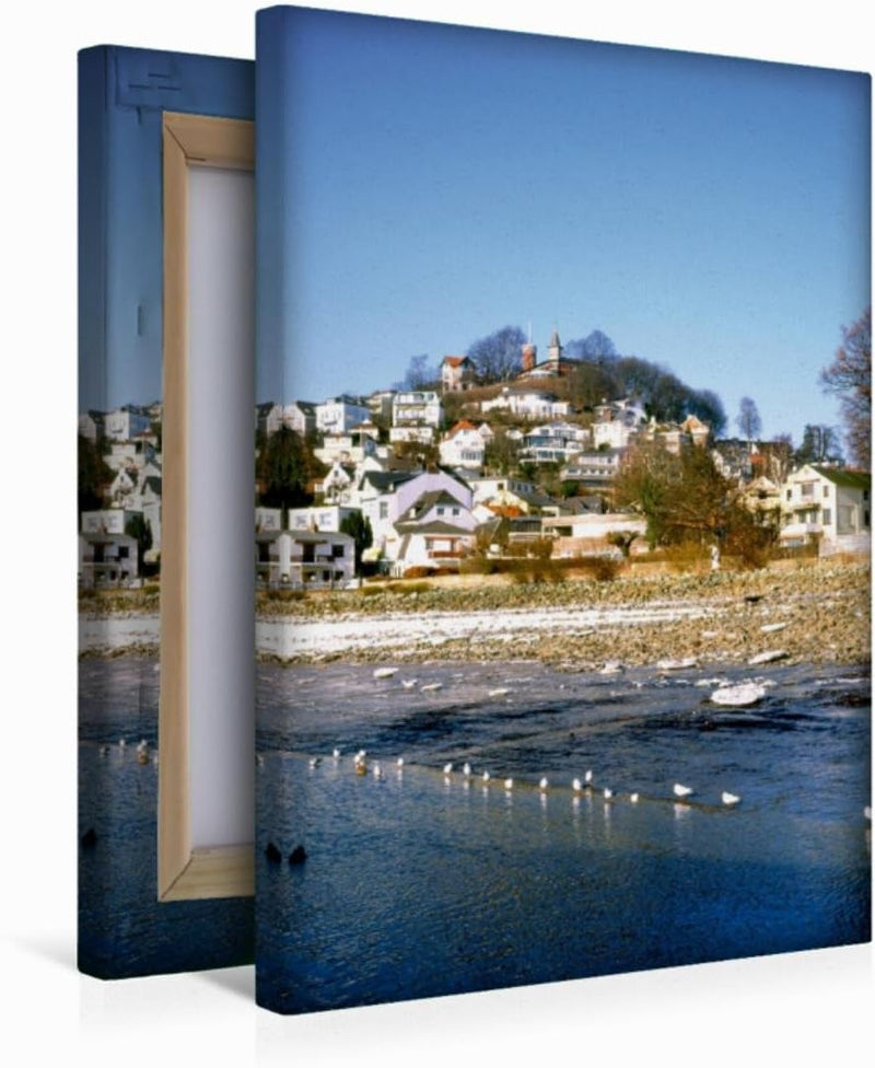 Premium Textil-Leinwand 30 x 45 cm Hoch-Format Blick auf den Süllberg in Blankenese | Wandbild, HD-B