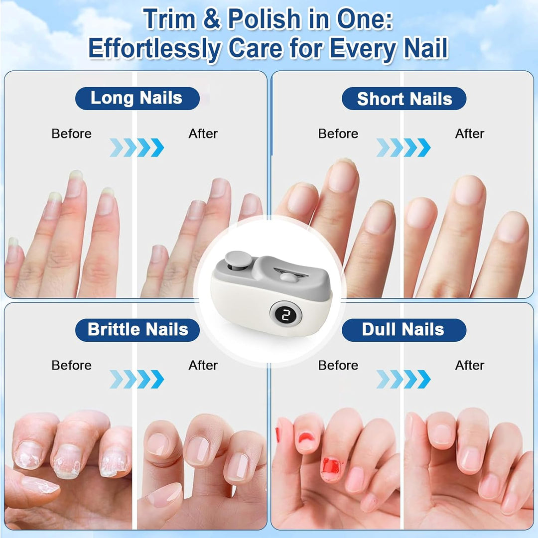 Elektrischer Nagelknipser, 3-in-1Elektrische Nagelfeile, Multi-Functional Nagelschneider Elektrischm