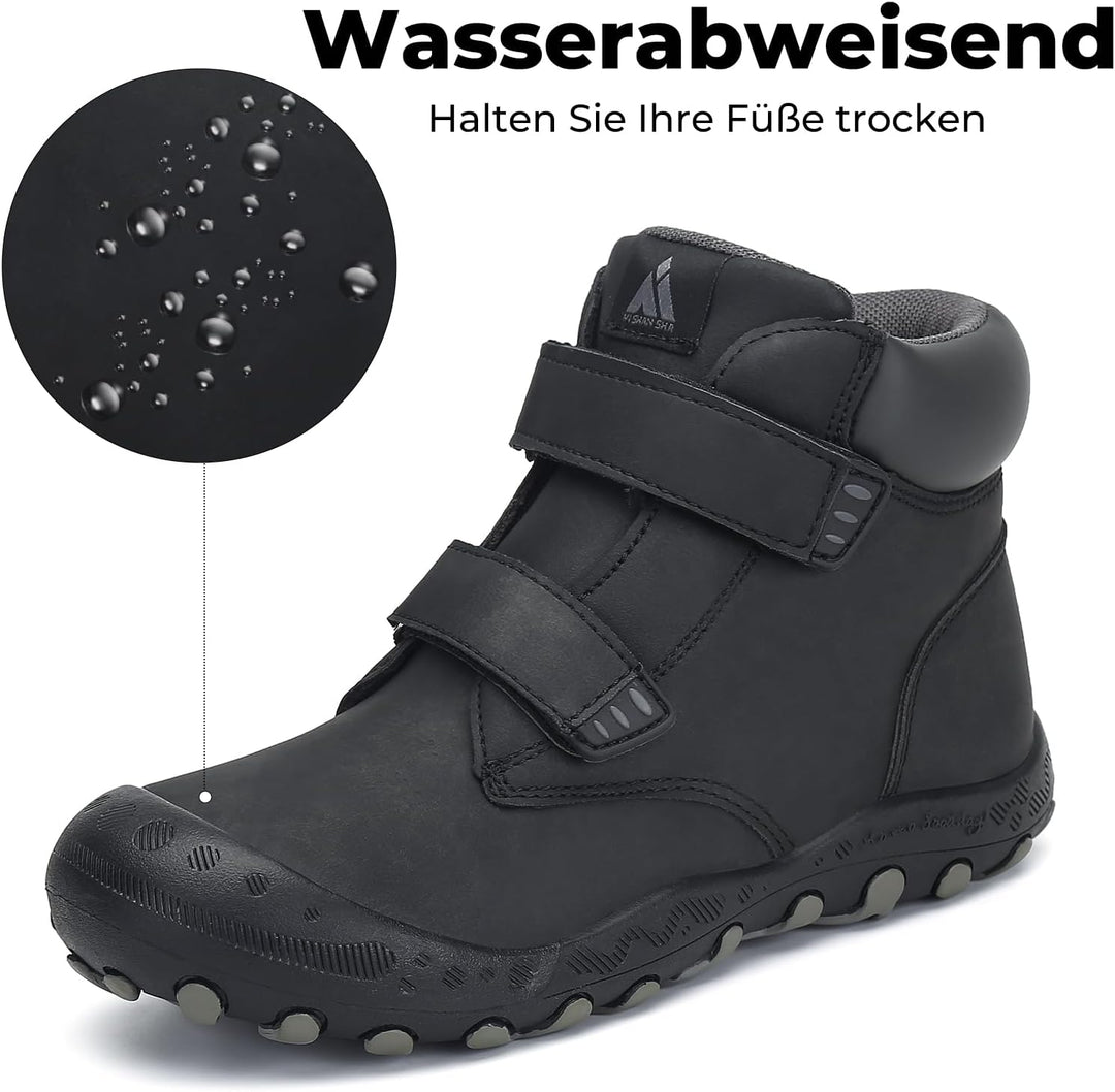 Mishansha Kinder Wanderschuhe Trekking Wanderstiefel Outdoor Trekkingschuhe 27 EU Schwarz, 27 EU Sch