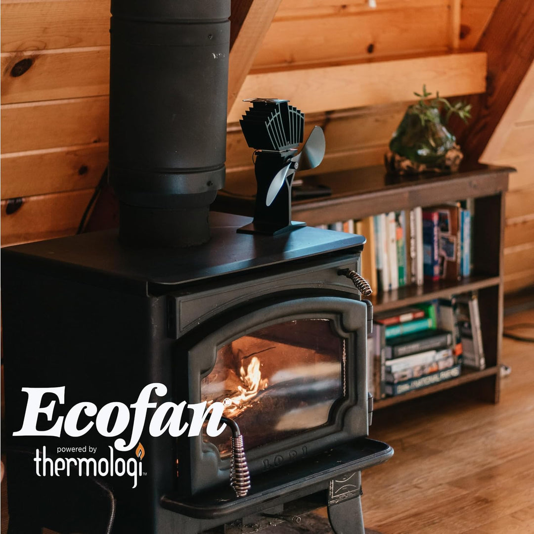 Ecofan AirMax, klassischer Stil, wärmebetriebener Holzofenventilator, 297 m³/h, 812AMKBX, 228 mm Flü