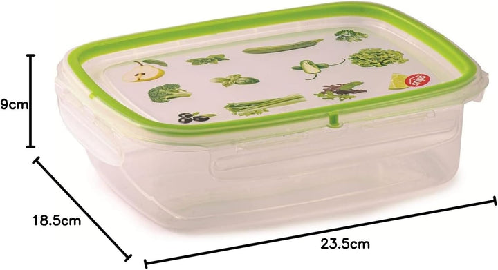 Snips SnipsLock Rechteckiger Mealprepboxen für die Aufbewahrung von Lebensmitteln 1,40 L Set 4 Siche
