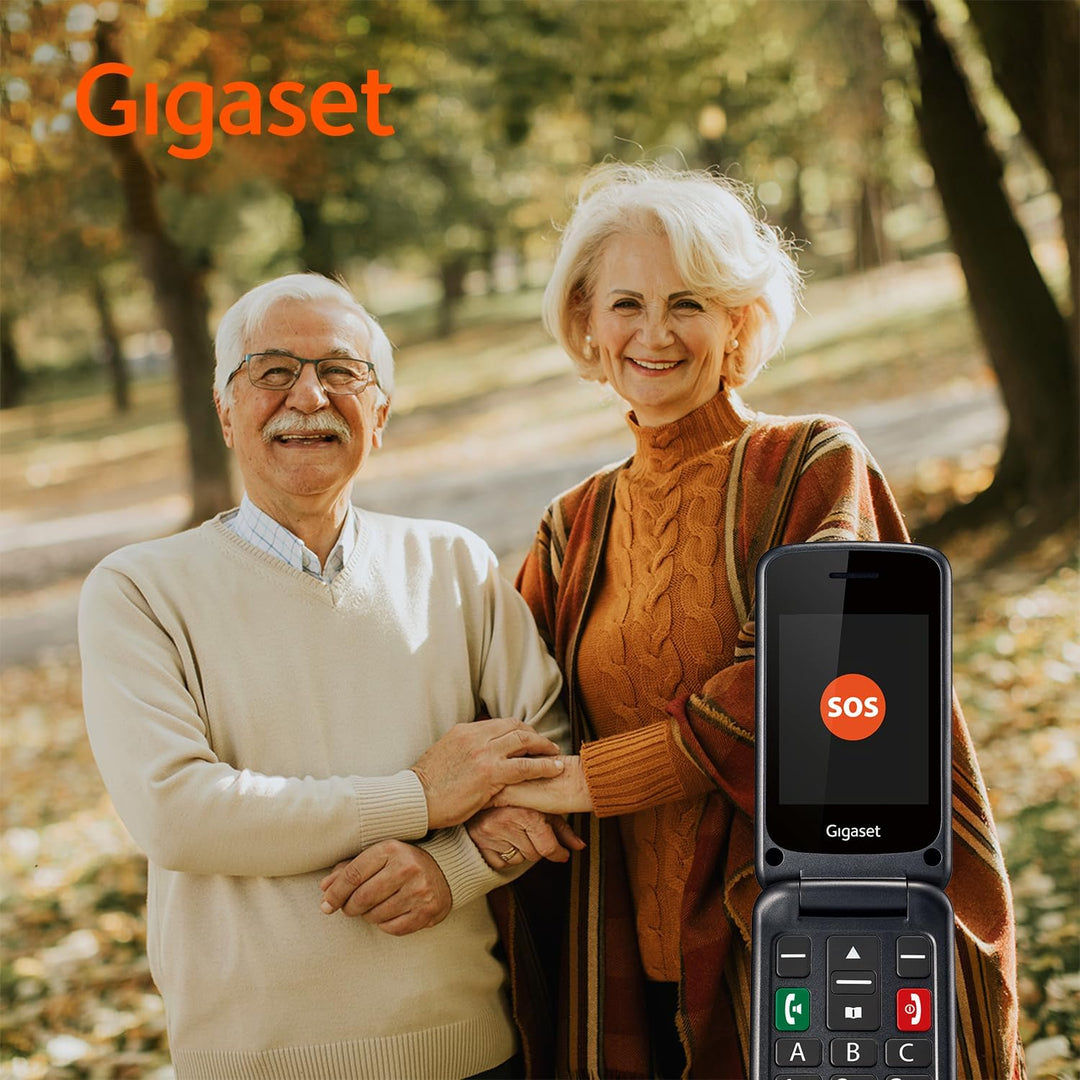 Gigaset GL590 GSM - Senioren GSM Handy Aufklappbar - SOS-Funktion - einfache Bedienung mit 2,8" Farb