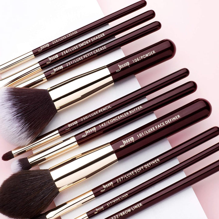 Jessup Pinselset 15 Stk Makeup Pinsel Set Kosmetik Schminkpinsel Augen Gesichts Pinsel Puder Lidscha