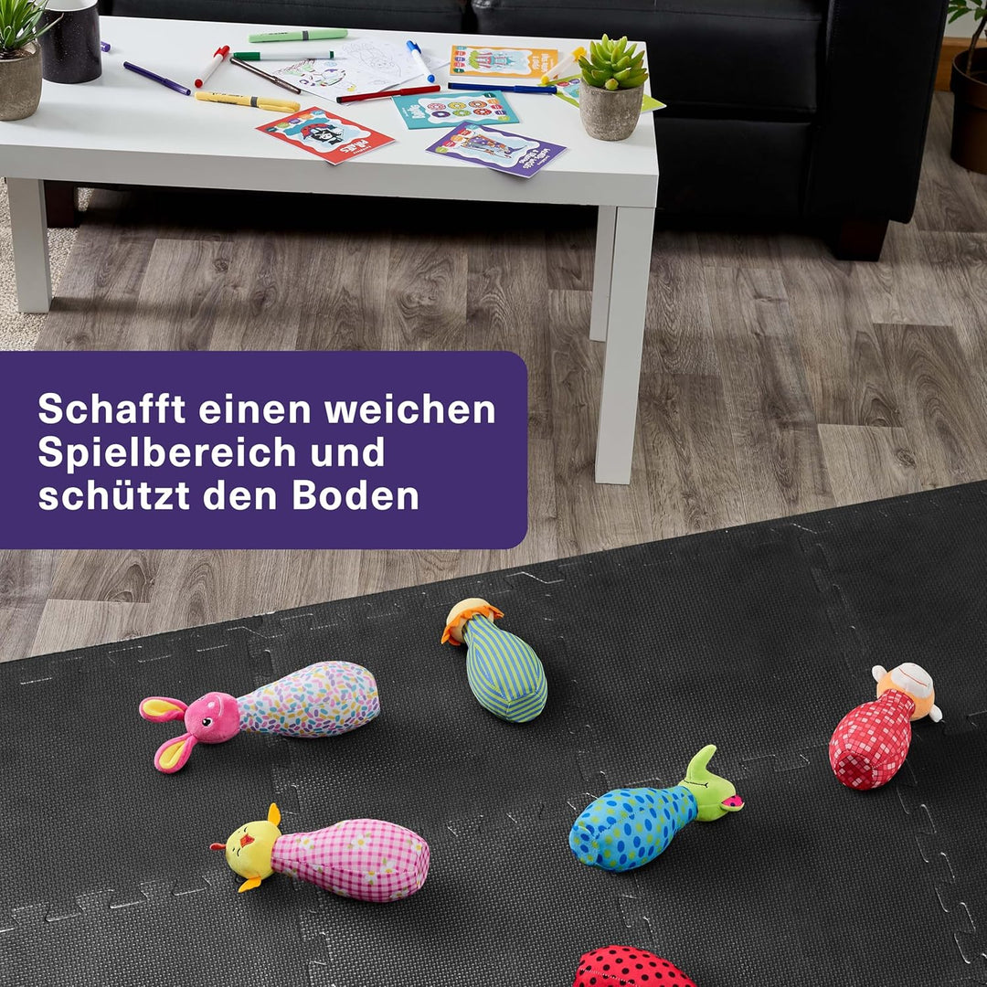 MATANA Bodenschutzmatte Fitness - Puzzle Bodenmatte Sport Trainingsmatte rutschfest - Heimtrainer, P