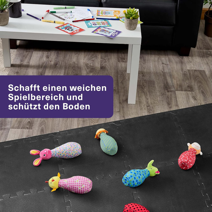 MATANA Bodenschutzmatte Fitness - Puzzle Bodenmatte Sport Trainingsmatte rutschfest - Heimtrainer, P