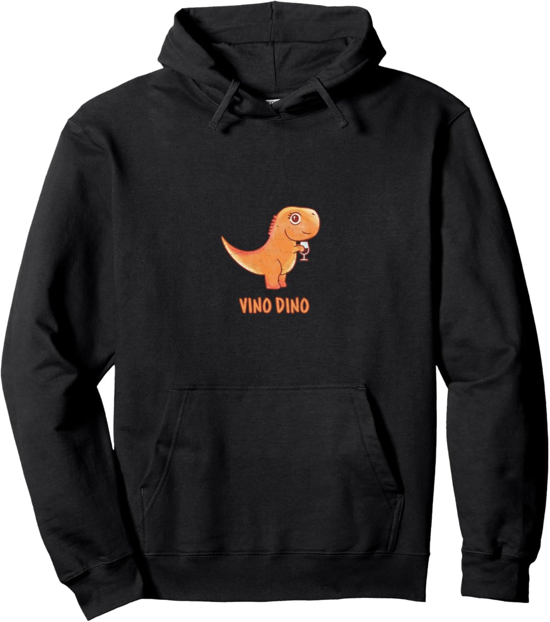 Vino Dino - Funny Vinosaur - Wine Dino - Vinosaurus - Vine Pullover Hoodie