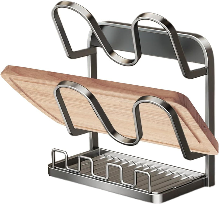 Küchen Topfdeckelhalter – Multifunktionales Küchen Topfdeckel Aufbewahrungsregal | Platzsparender Ru