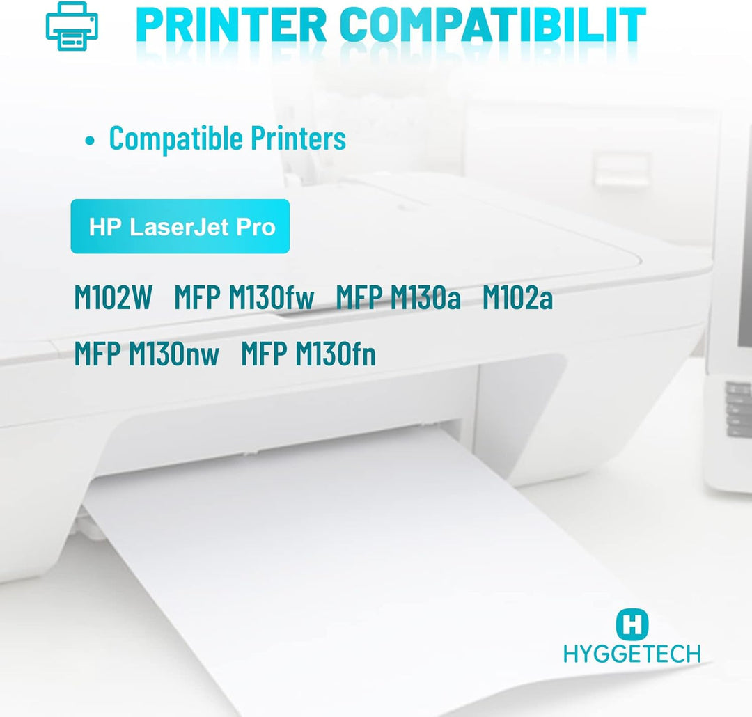 Hyggetech 2-Pack Compatible Toner Cartridge Replacement for HP CF217A 17A for HP Laserjet Pro M130MF