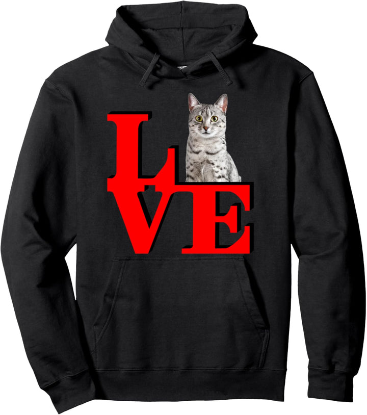 Egyptian Mau Love Park I love my Cat Pullover Hoodie