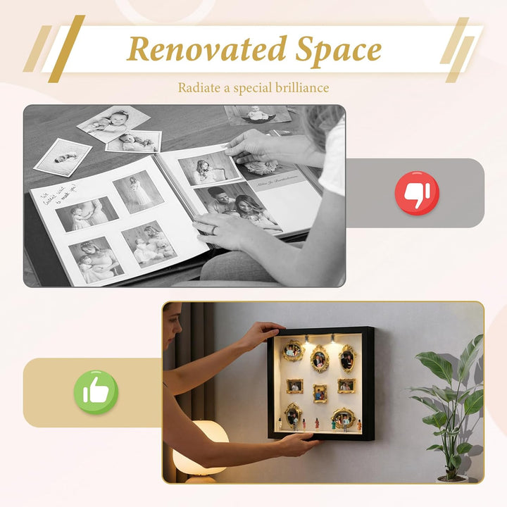 DIY Mini Museum Silhouette Box Mini Museum DIY Mi-NI Mu-seum Bilderrahmen mit 8 Mini Bilderrahmen,8
