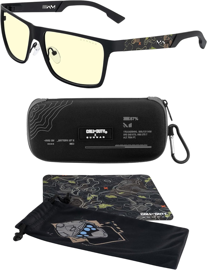 Gunnar Brille gegen blaues Licht – UAV Edition Call Of Duty | Farbe: Onyx Topo | Farbtöne: Amber (65