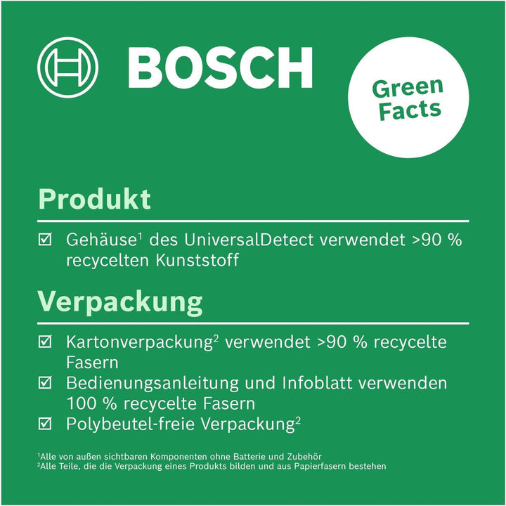 Bosch Ortungsgerät UniveralDetect (Schritt-für-Schritt Anleitung im Display für einfache Bedienung,