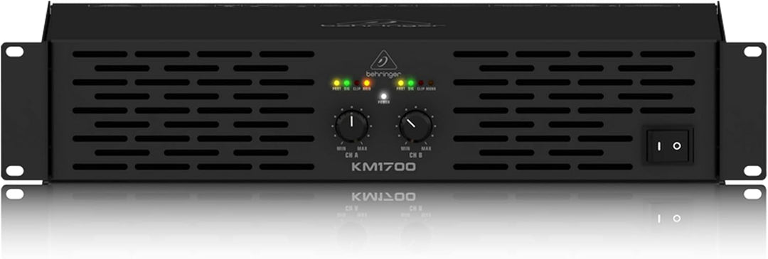Behringer KM1700 Professioneller 1700-Watt-Stereo-Leistungsverstärker mit ATR (Accelerated Transient