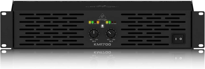 Behringer KM1700 Professioneller 1700-Watt-Stereo-Leistungsverstärker mit ATR (Accelerated Transient