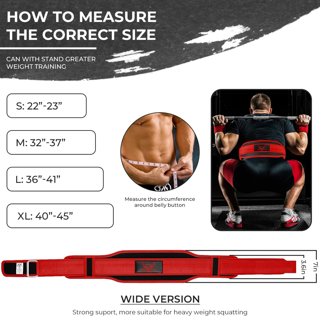 Gewichthebergürtel, Doppelkraft, gepolstert, 5,5 Neopren, für Rücken, Fitnessstudio, Bodybuilding, K
