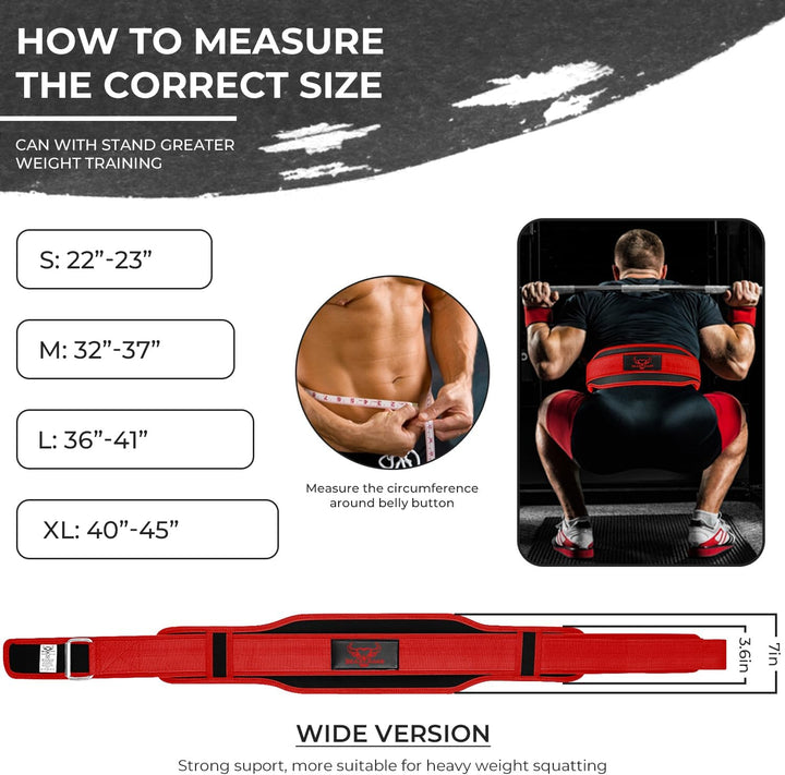 Gewichthebergürtel, Doppelkraft, gepolstert, 5,5 Neopren, für Rücken, Fitnessstudio, Bodybuilding, K