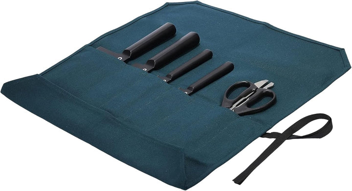 Kaaltisy Gewachstes Canvas-Messer-Rolltasche, Rolltasche Kochmesser, Messerrolle, Messertasche, Dunk