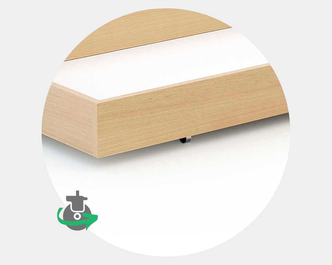 Webaby AT4 - Essentiel Bettschublade Lackierte Buche | Für Babybett 60x120 cm | Universelle Holzschu