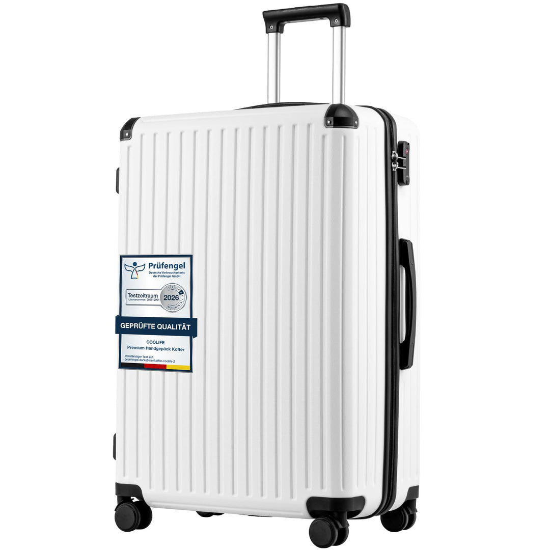 COOLIFE Koffer Trolley-Koffer Hartschalen-Koffer Rollkoffer Reisekoffervon ABS-Material mit TSA-Schl