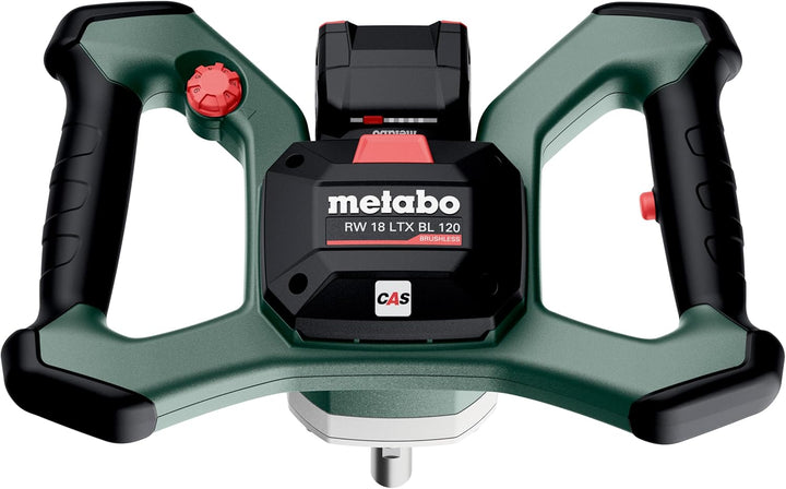 metabo Akku-Rührwerk RW 18 LTX BL 120-18V, Brushless-Motor, 30L Mischmenge, Schnellstopp, Ergonomisc