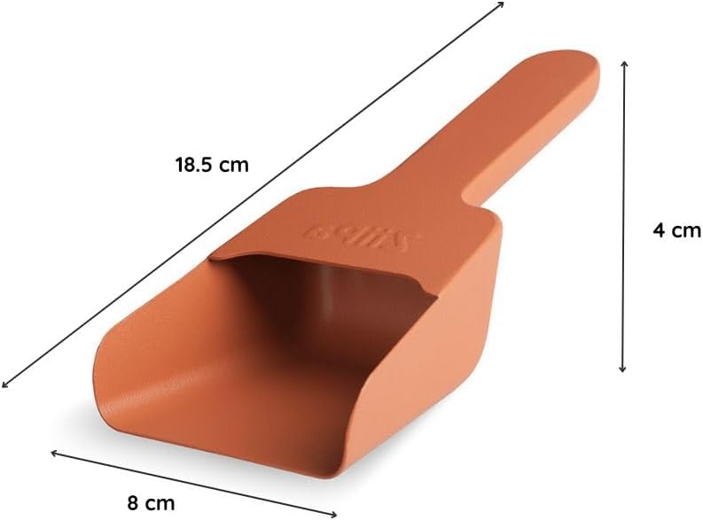 ZiiPa • Pelletschaufel • Melfa • Robust • pulverbeschichteter Stahl • Ergonomischer Griff Terrakotta