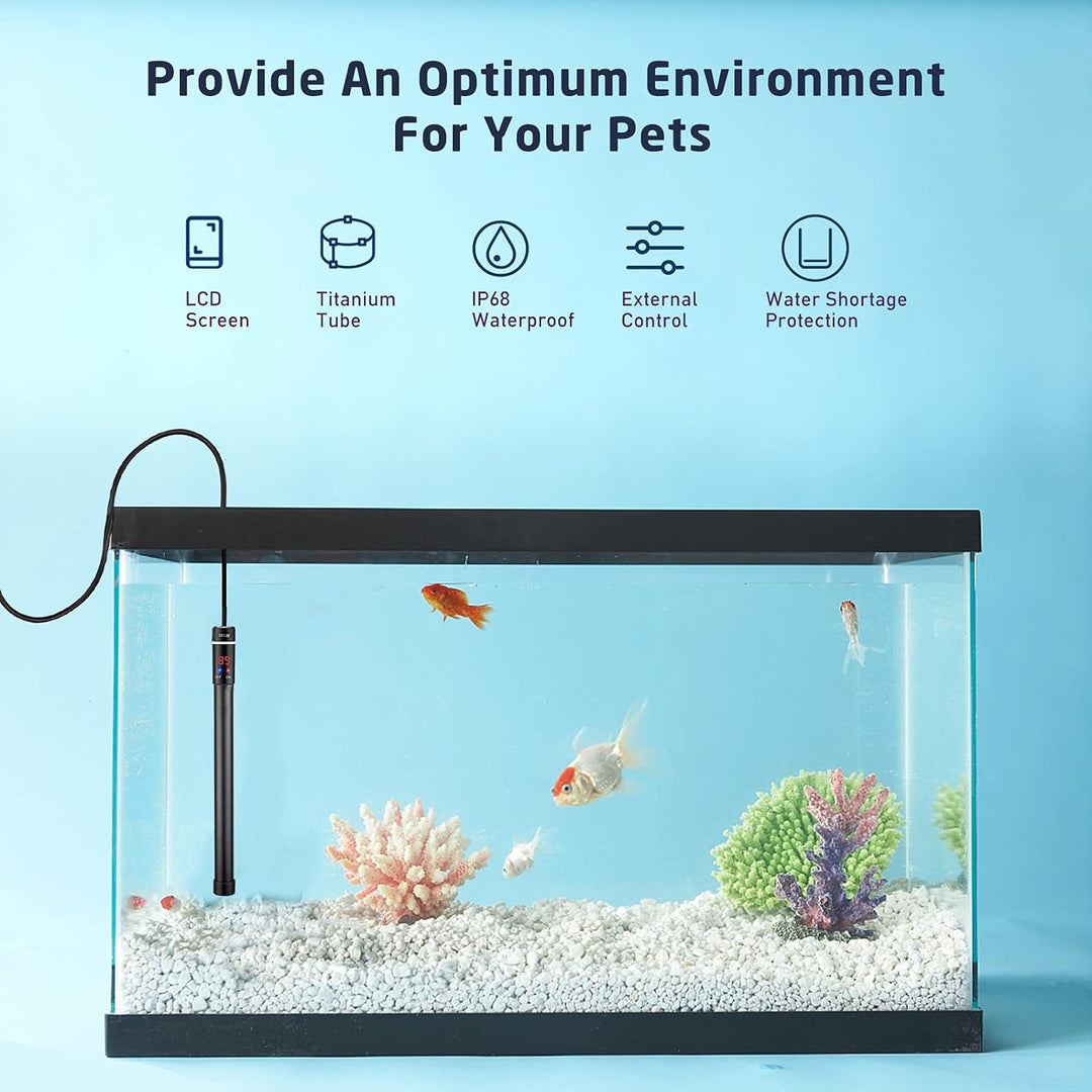 Inkbird Aquarium Heizung 100W, INKBIRDPLUS Heizstab IP68 Regelheizer für Süsswasser Fischtanks