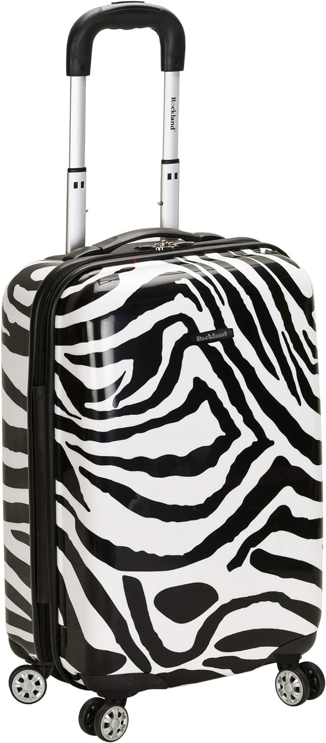 Rockland Safari Hardside Spinner Rad Gepäck, Zebra, Carry-On 20-Inch, Safari Hardside Spinner Wheel
