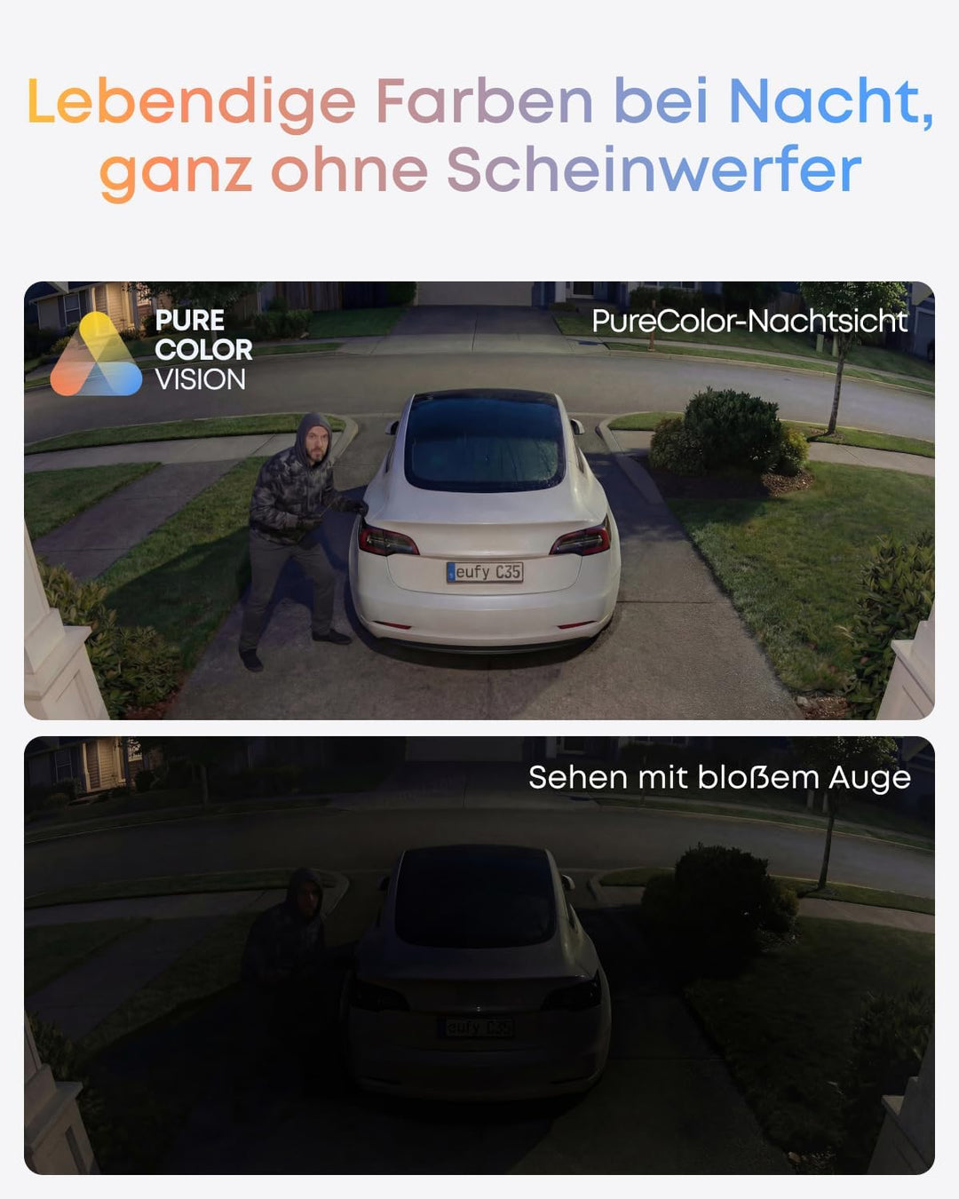 eufy Security eufyCam C35 2-Kamera-Set – Kabellose Überwachungskamera aussen & innen, magnetische Ha