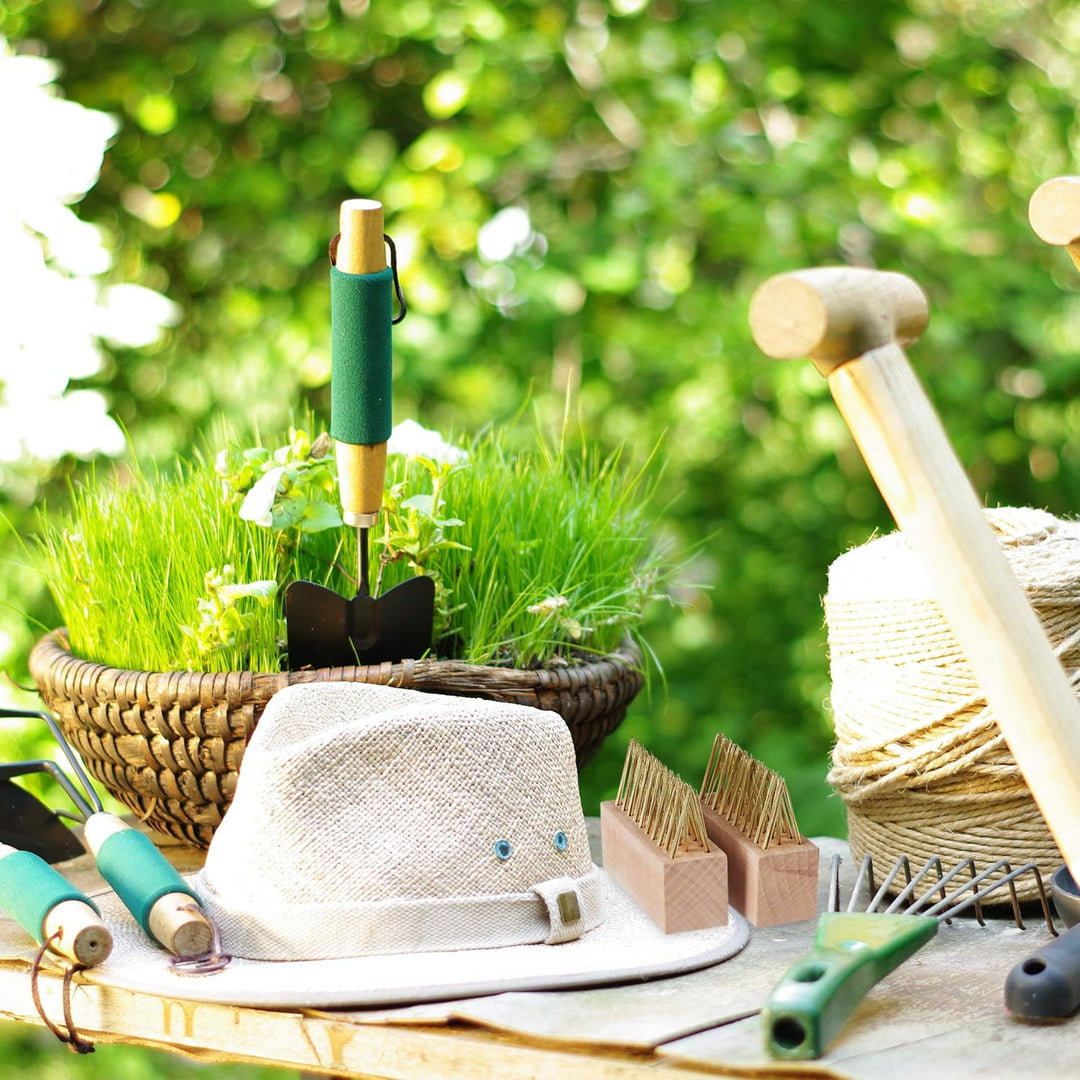 Relaxdays 8 x Fugenbürste im Set, Stahlborsten, Ersatzbürsten, Garten Reinigungsbürsten für Moos & U