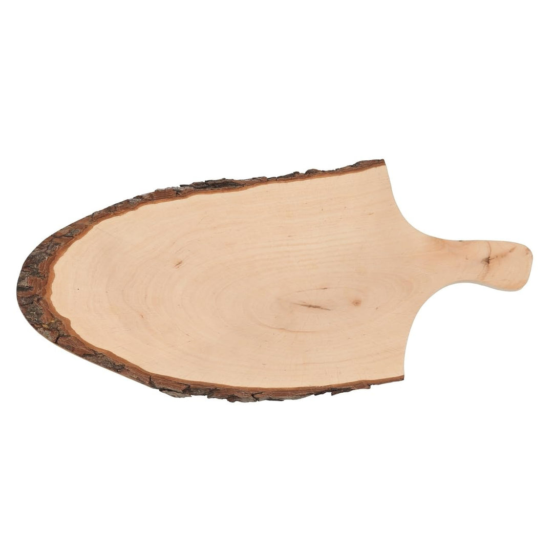 Griff-Rindenbrett oval - Holzbrett Wurstbrett Käsebrett, Brettgrösse:ca. 50 x 24 x 2 cm, ca. 50 x 24